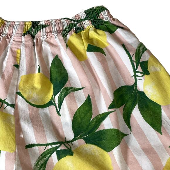 8 Oak Lane XS/S Pink White Stripe Lemon Print Sleep Shorts 100% Cotton - Picture 9 of 16